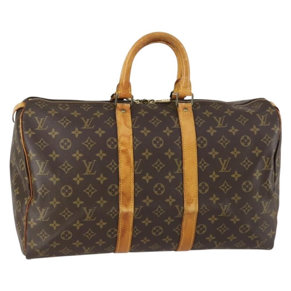 LOUIS VUITTON Monogram Keepall 45 Boston Bag M41428 LV Auth 158284
